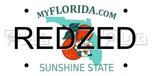 REDZED Florida License Plate