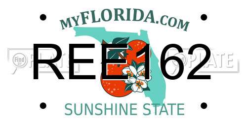 REE162 Florida License Plate