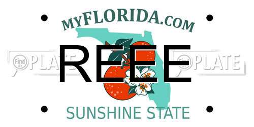REEE Florida License Plate