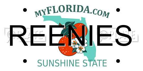 REENIES Florida License Plate