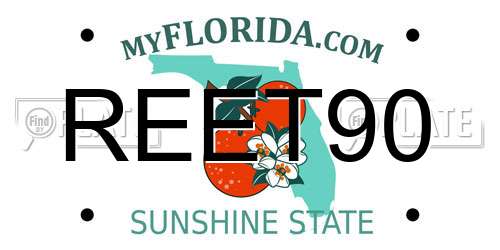 REET90 Florida License Plate