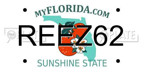 REEZ62 Florida License Plate