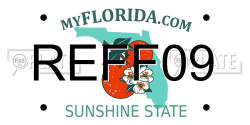 REFF09 Florida License Plate
