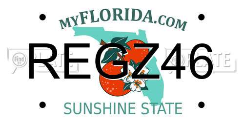 REGZ46 Florida License Plate