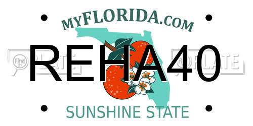 REHA40 Florida License Plate