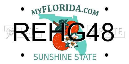 REHG48 Florida License Plate