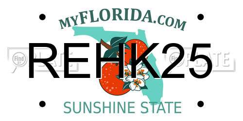 REHK25 Florida License Plate