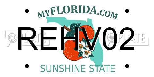 REHV02 Florida License Plate