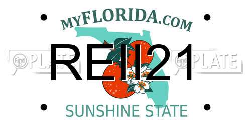 REII21 Florida License Plate