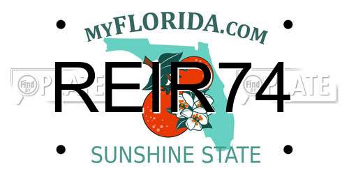 REIR74 Florida License Plate