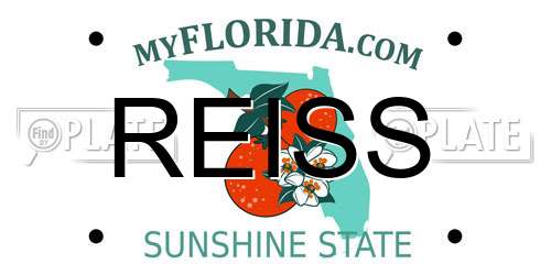REISS Florida License Plate