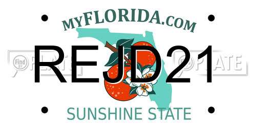 REJD21 Florida License Plate