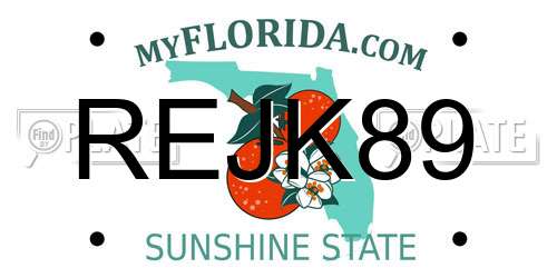 REJK89 Florida License Plate