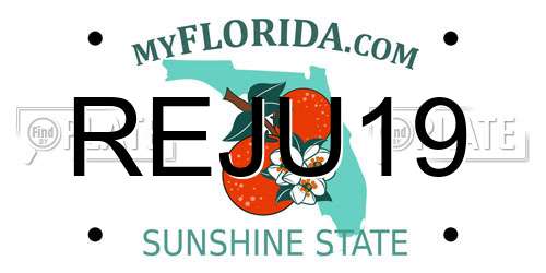 REJU19 Florida License Plate