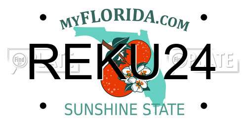 REKU24 Florida License Plate