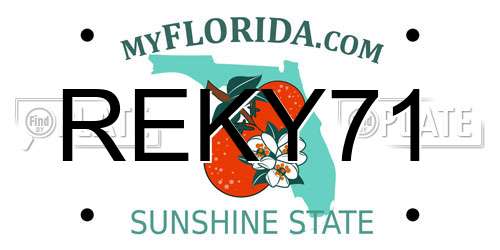 REKY71 Florida License Plate