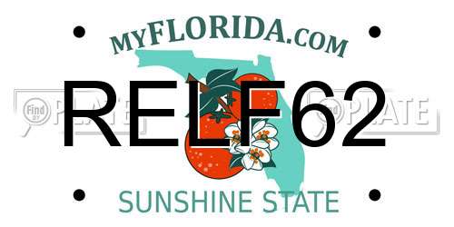 RELF62 Florida License Plate