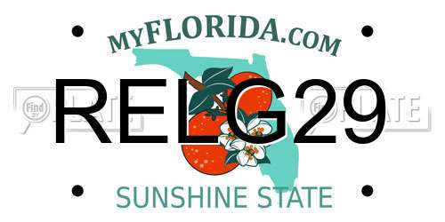 RELG29 Florida License Plate