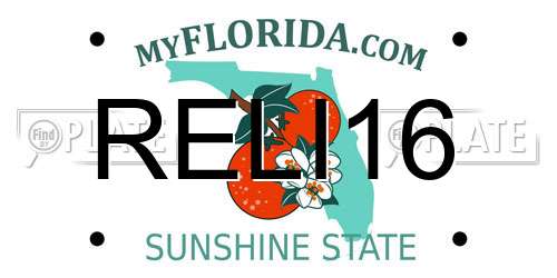 RELI16 Florida License Plate