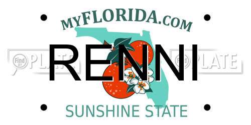 RENNI Florida License Plate
