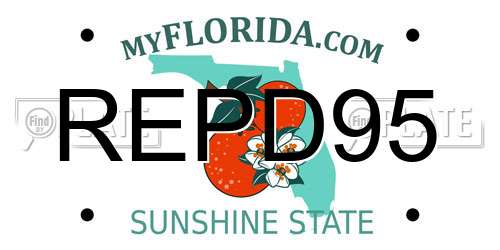 REPD95 Florida License Plate