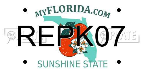REPK07 Florida License Plate