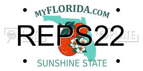 REPS22 Florida License Plate