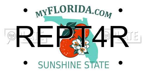REPT4R Florida License Plate