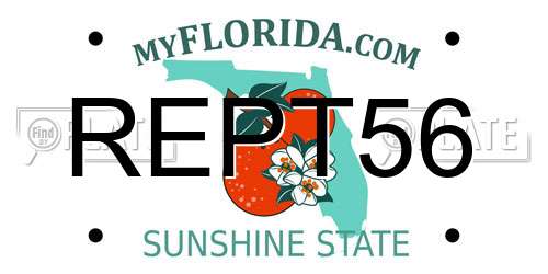REPT56 Florida License Plate