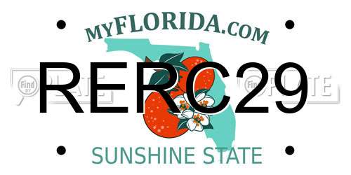 RERC29 Florida License Plate