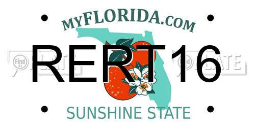 RERT16 Florida License Plate