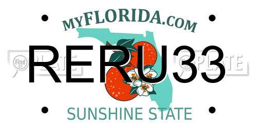 RERU33 Florida License Plate