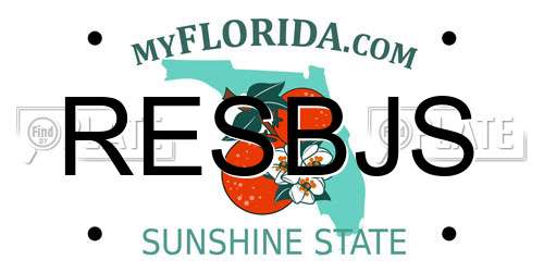 RESBJS Florida License Plate