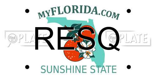 RESQ Florida License Plate