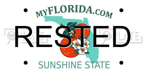 RESTED Florida License Plate