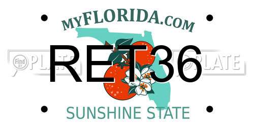 RET36 Florida License Plate