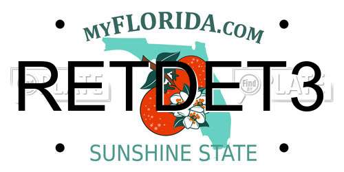 RETDET3 Florida License Plate