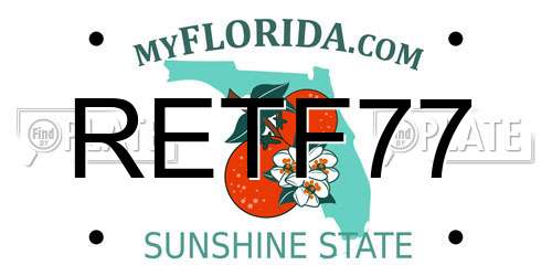 RETF77 Florida License Plate