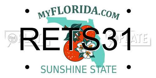 RETS31 Florida License Plate