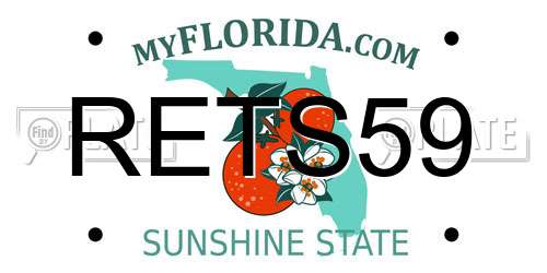 RETS59 Florida License Plate