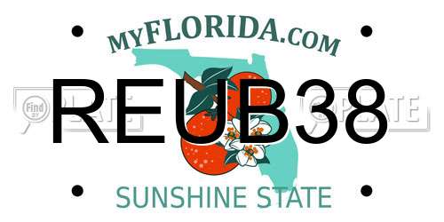 REUB38 Florida License Plate