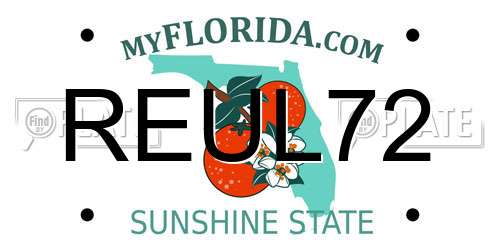 REUL72 Florida License Plate