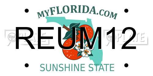 REUM12 Florida License Plate