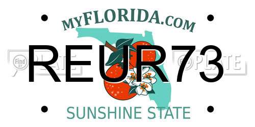 REUR73 Florida License Plate