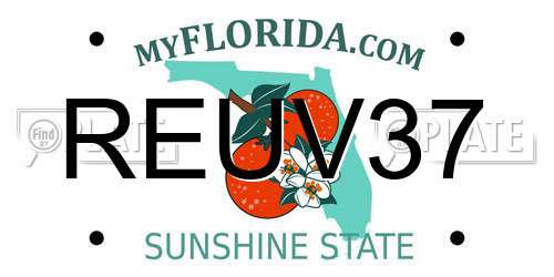 REUV37 Florida License Plate