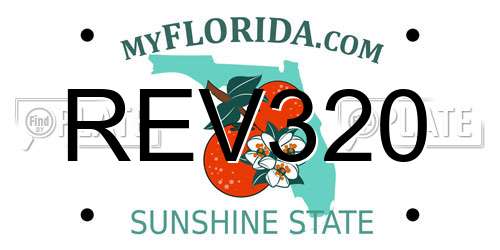 REV320 Florida License Plate