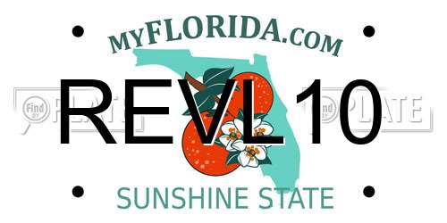 REVL10 Florida License Plate