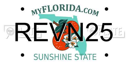 REVN25 Florida License Plate