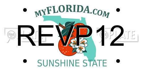 REVP12 Florida License Plate