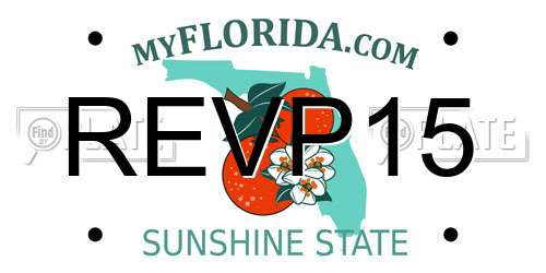 REVP15 Florida License Plate
